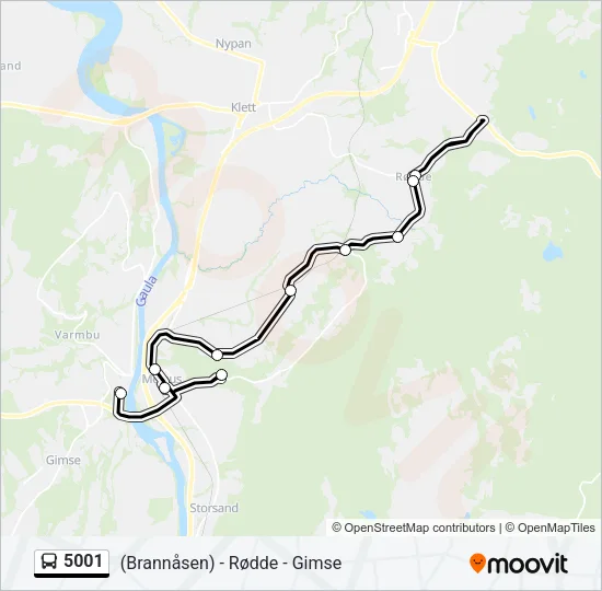 5001 Bus Line Map