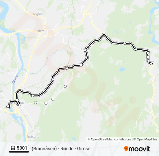 5001 Bus Line Map