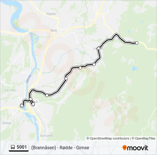 5001 Bus Line Map
