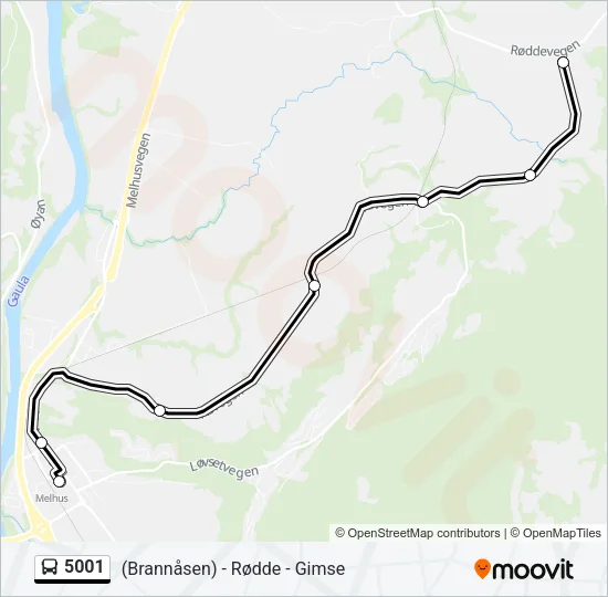 5001 Bus Line Map