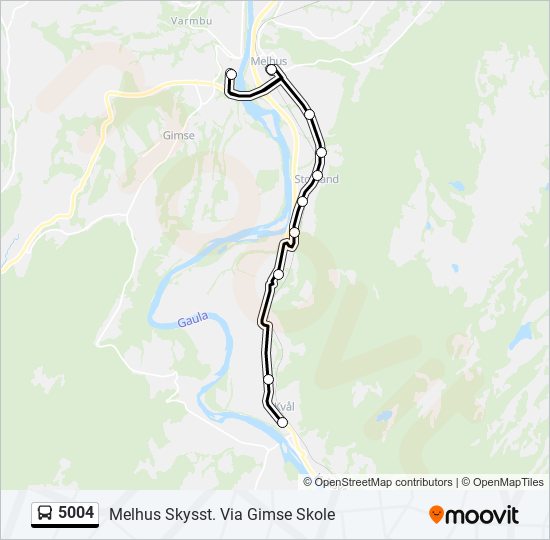 5004 bus Line Map