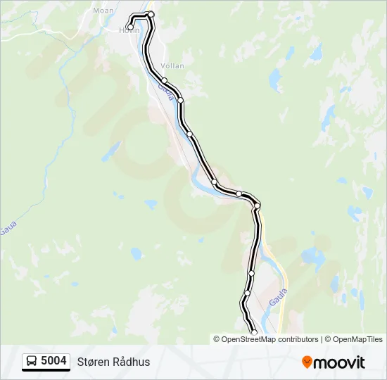 5004 Bus Line Map