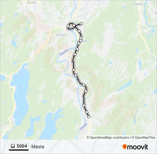 5004 Bus Line Map