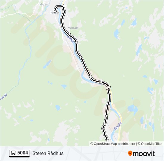 5004 bus Line Map