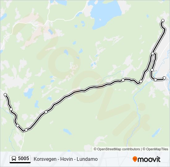 5005 bus Line Map