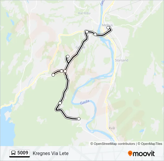 5009 Bus Line Map