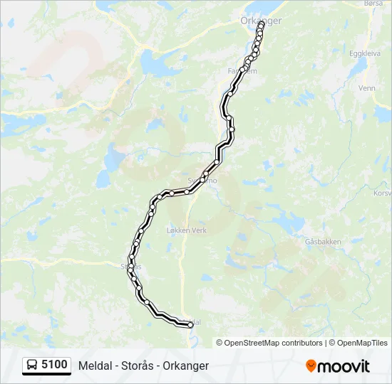 5100 Bus Line Map