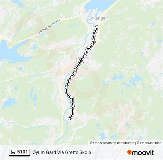 5101 Bus Line Map
