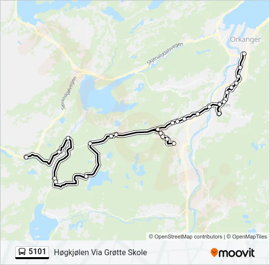 5101 Bus Line Map