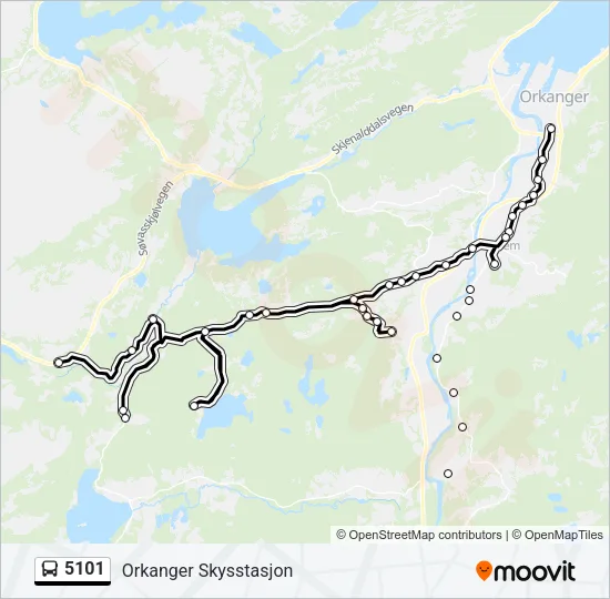 5101 Bus Line Map