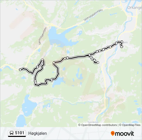 5101 Bus Line Map