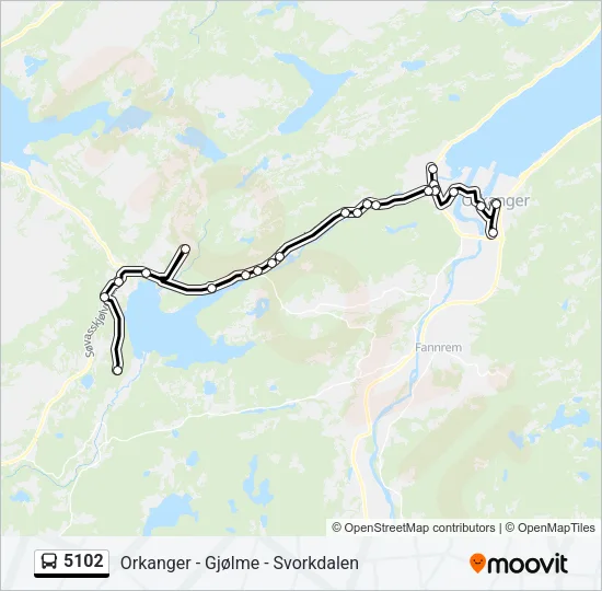 5102 Bus Line Map