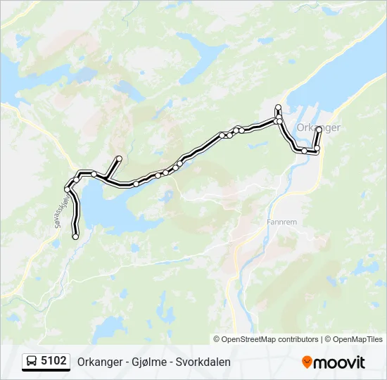 5102 Bus Line Map