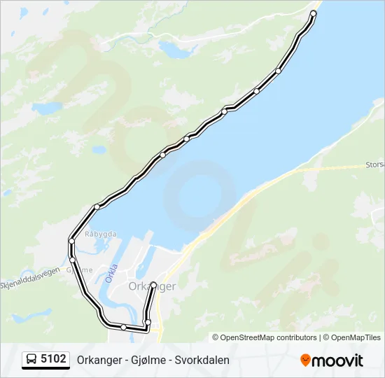 5102 Bus Line Map
