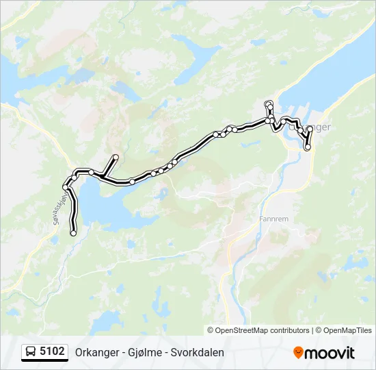 5102 Bus Line Map