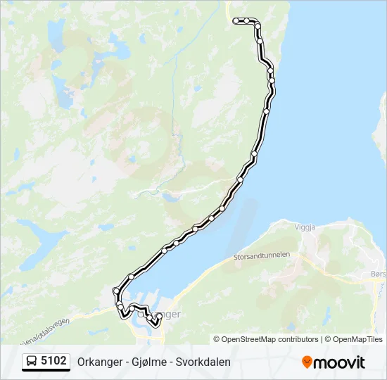 5102 Bus Line Map
