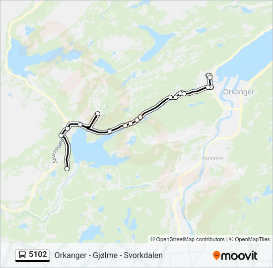 5102 Bus Line Map