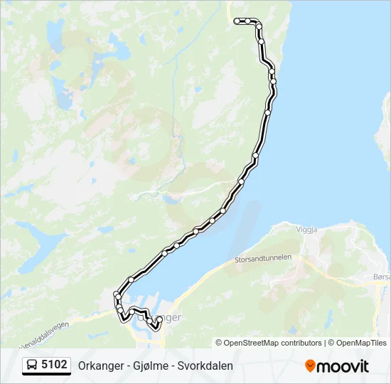 5102 Bus Line Map
