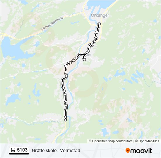 5103 bus Line Map