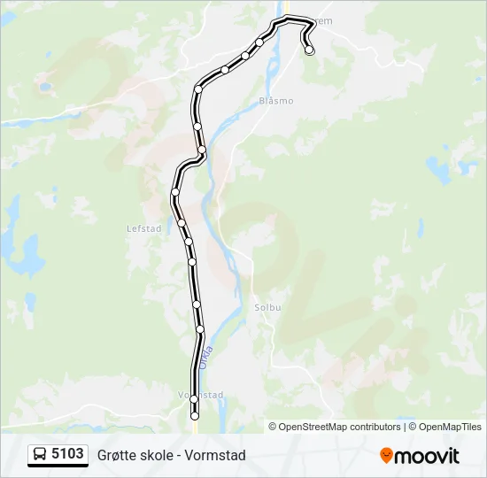 5103 Bus Line Map