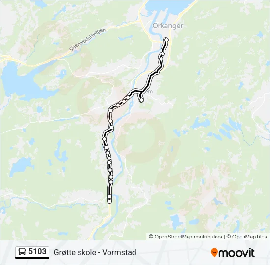 5103 Bus Line Map