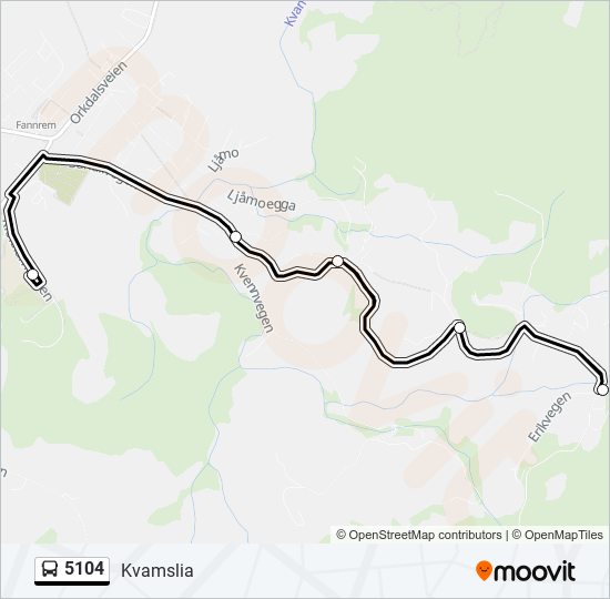 5104 bus Line Map