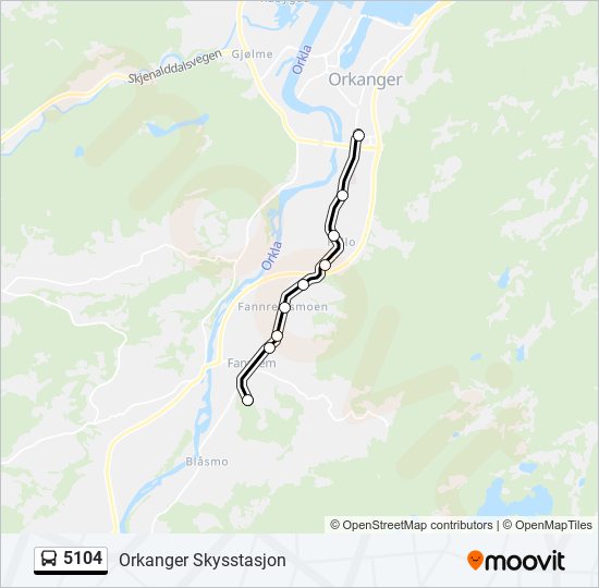 5104 bus Line Map