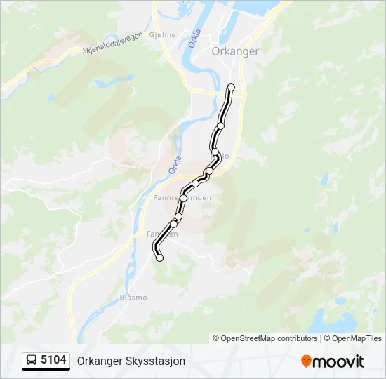 5104 Bus Line Map