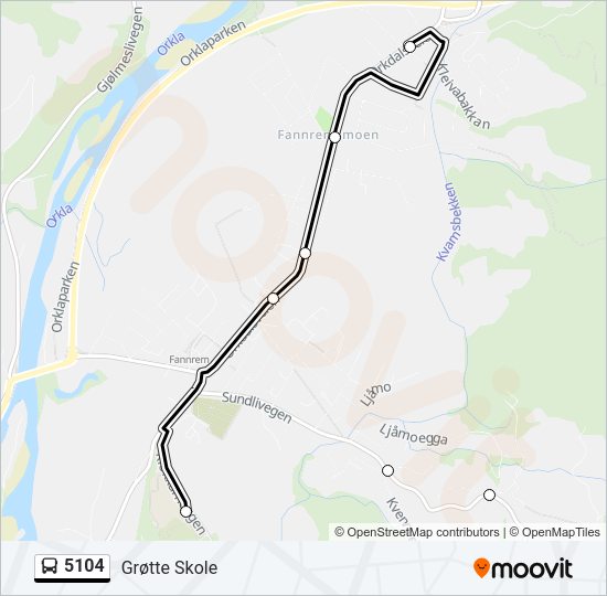 5104 Bus Line Map