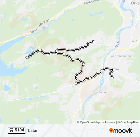 5104 Bus Line Map
