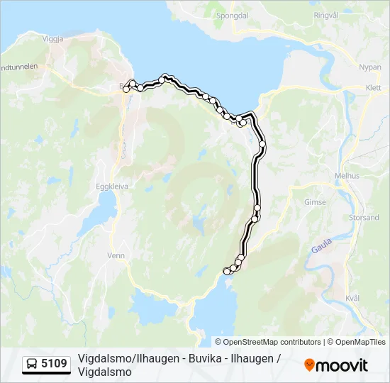 5109 Bus Line Map