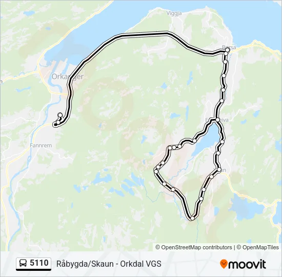 5110 Bus Line Map