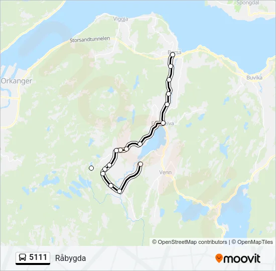 5111 Bus Line Map