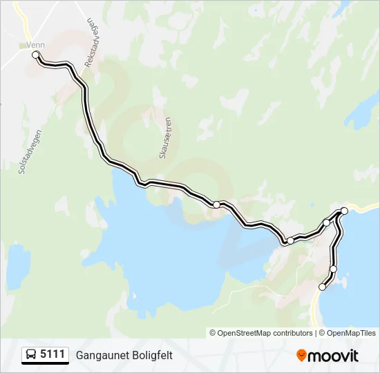 5111 Bus Line Map