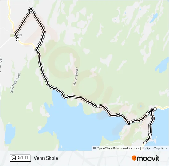 5111 Bus Line Map