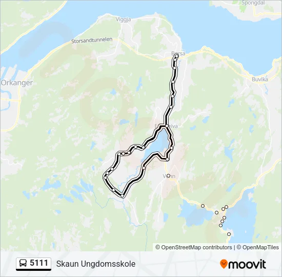5111 Bus Line Map