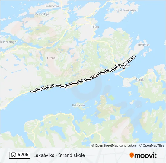 5205 Bus Line Map