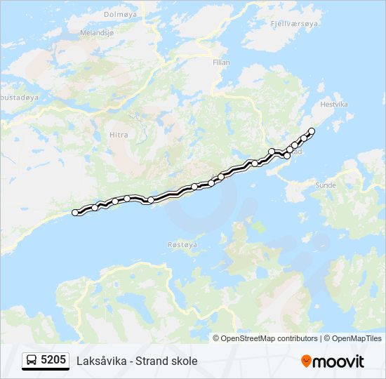 5205 bus Line Map