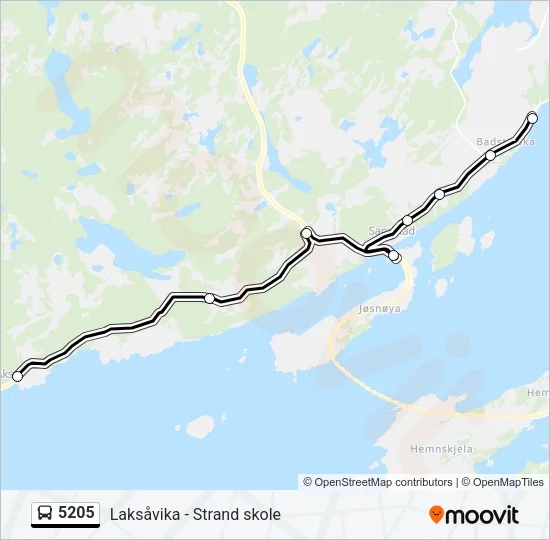 5205 Bus Line Map
