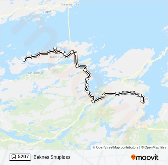 5207 Bus Line Map