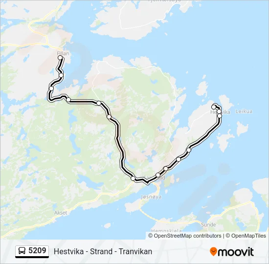 5209 Bus Line Map