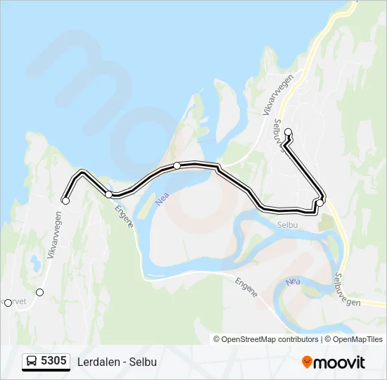 5305 Bus Line Map