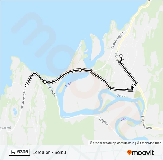 5305 Bus Line Map
