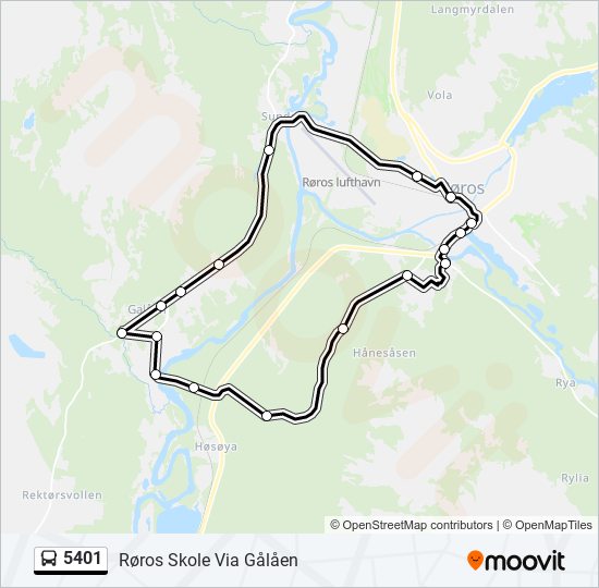 5401 bus Line Map