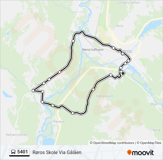 5401 Bus Line Map