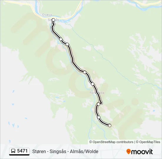5471 Bus Line Map