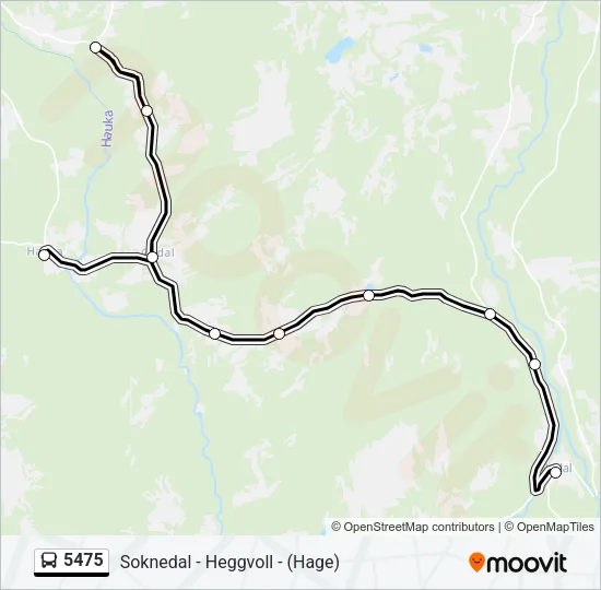 5475 Bus Line Map