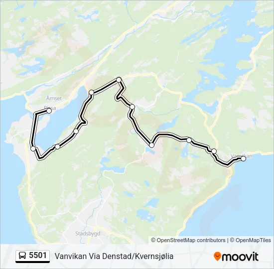5501 Bus Line Map