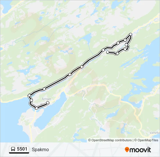 5501 Bus Line Map