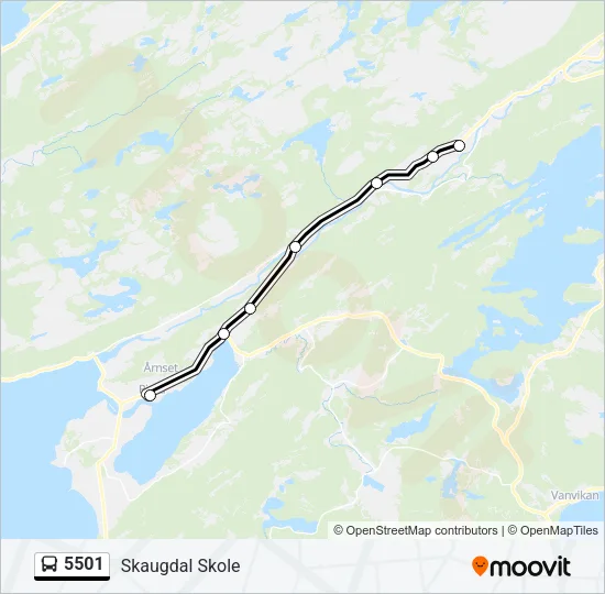 5501 Bus Line Map